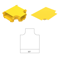 Nắp Nối Máng Cáp Quang Horizontal Tee CF240 Sang CF120 – Chống Cháy FV-0, Chuẩn UL E493064