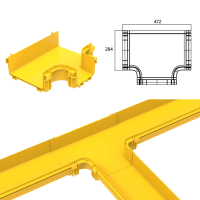 Khớp Nối Ba Ngã Ngang (Horizontal Tee) Cho Máng Cáp Quang – Giải Pháp Phân Nhánh Cáp An Toàn Và Hiệu Quả
