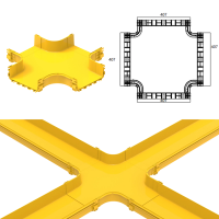 Khớp Nối Hình Chữ Thập (Horizontal Cross) Cho Máng Cáp Quang CF360 – Kết Nối Bốn Hướng Tiện Lợi, An Toàn